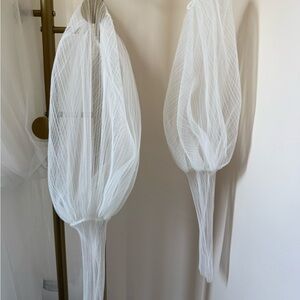 Sheer sleeves for wedding dress